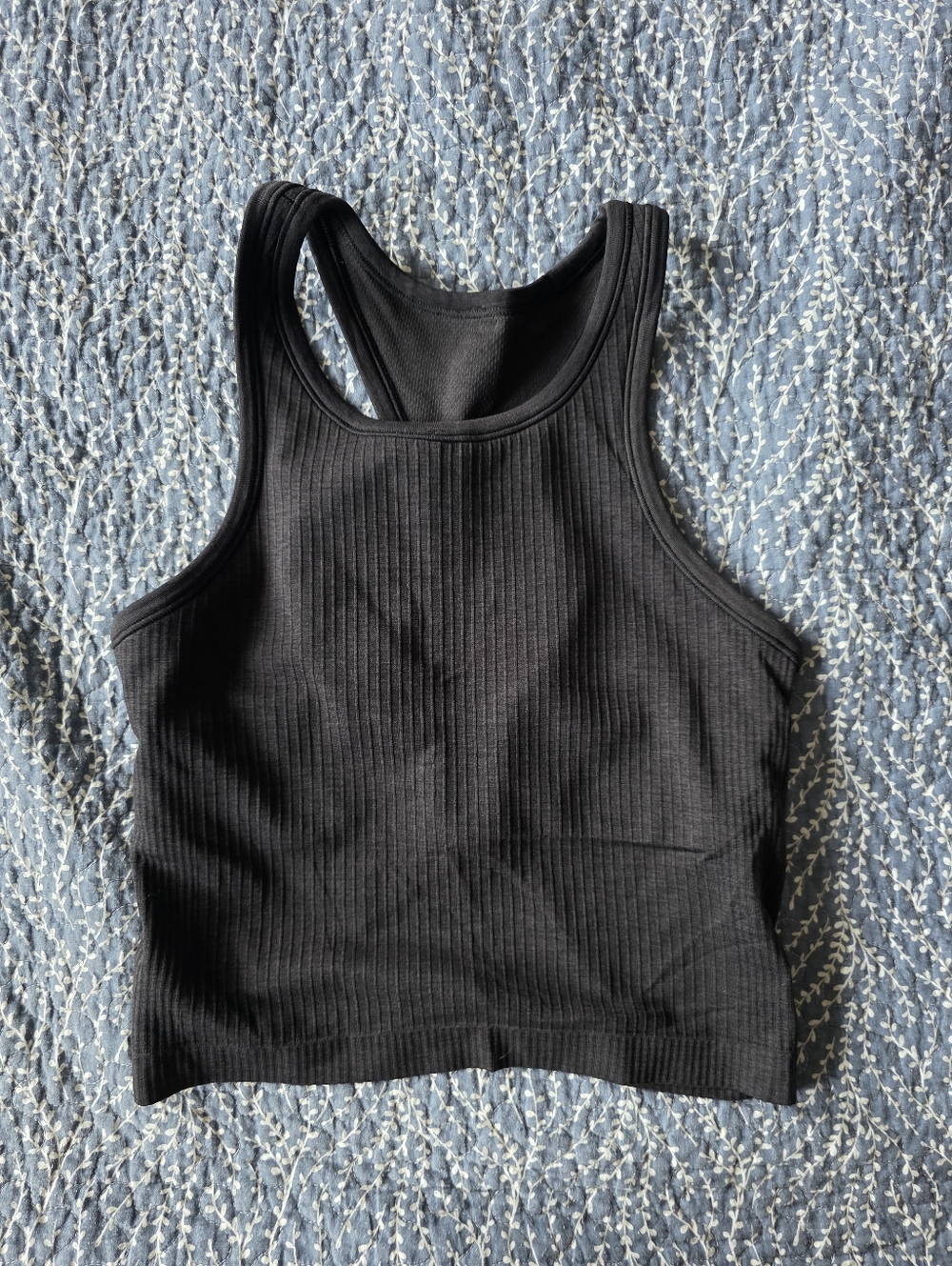 Ebb To Street Crop Tank, Black Size 6 Lululemon